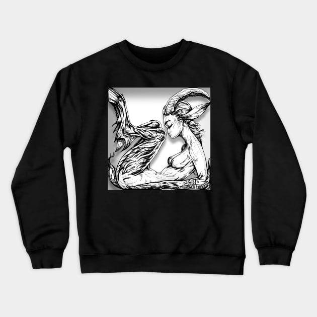 Capricorn / Shadow Box Crewneck Sweatshirt by SuarezArt